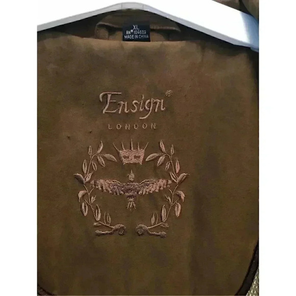 ENSIGN LONDON Men’s Heavy Brown Jacket - size XL - Picture 4 of 8